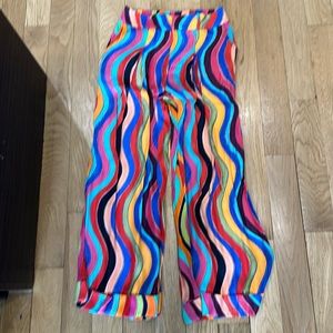 Farm Rio x Anthropologie printed wide leg pants (Size Petite XS)